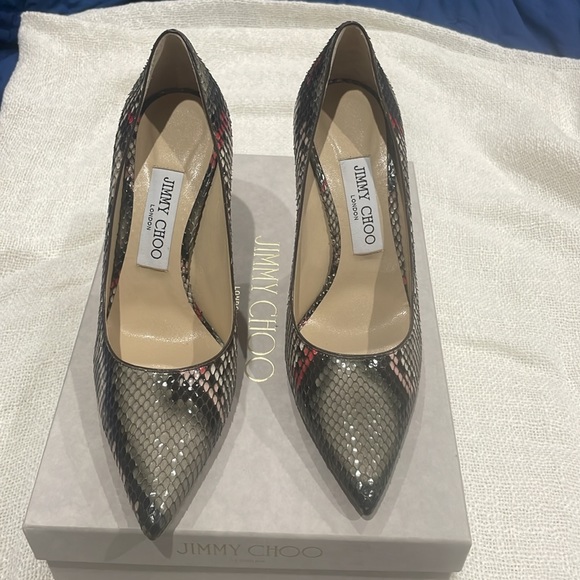 Jimmy Choo painted python heels - Picture 2 of 5